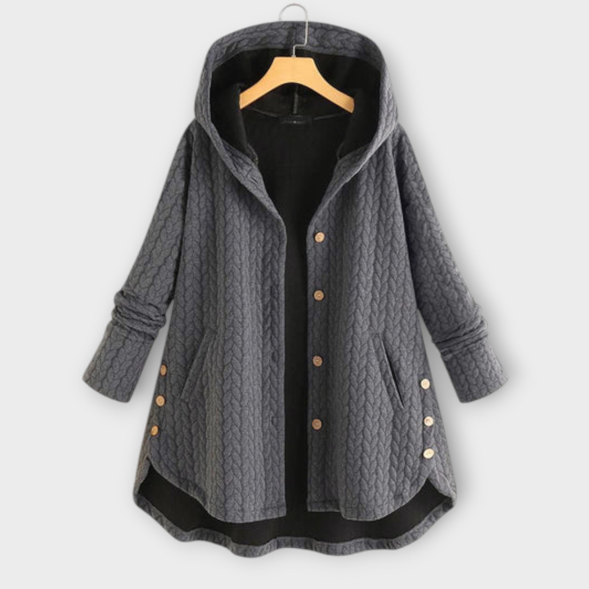 Leslie - Warme Knopfleistenjacke
