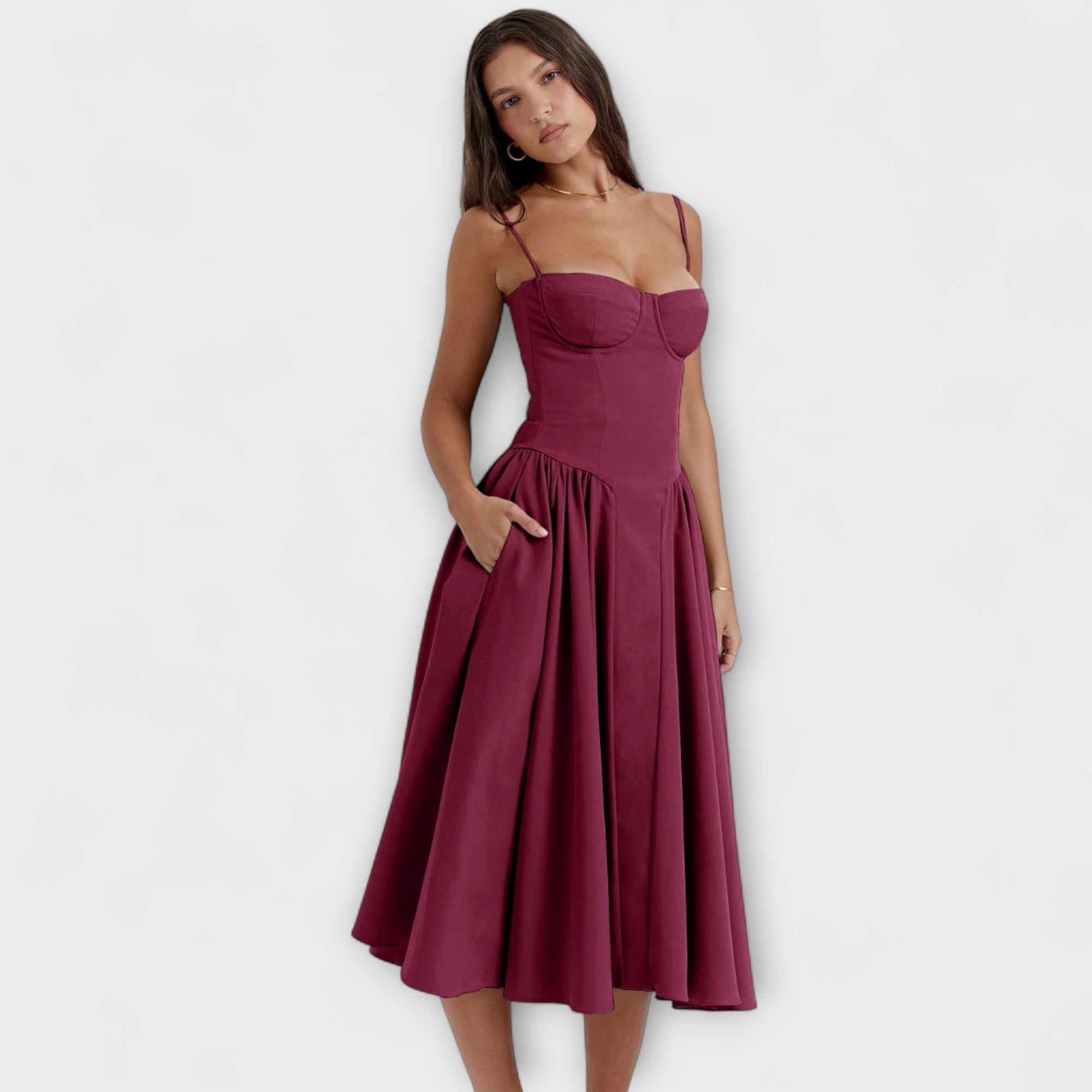 Rosalie - Raffiniertes ärmelloses Korsettkleid