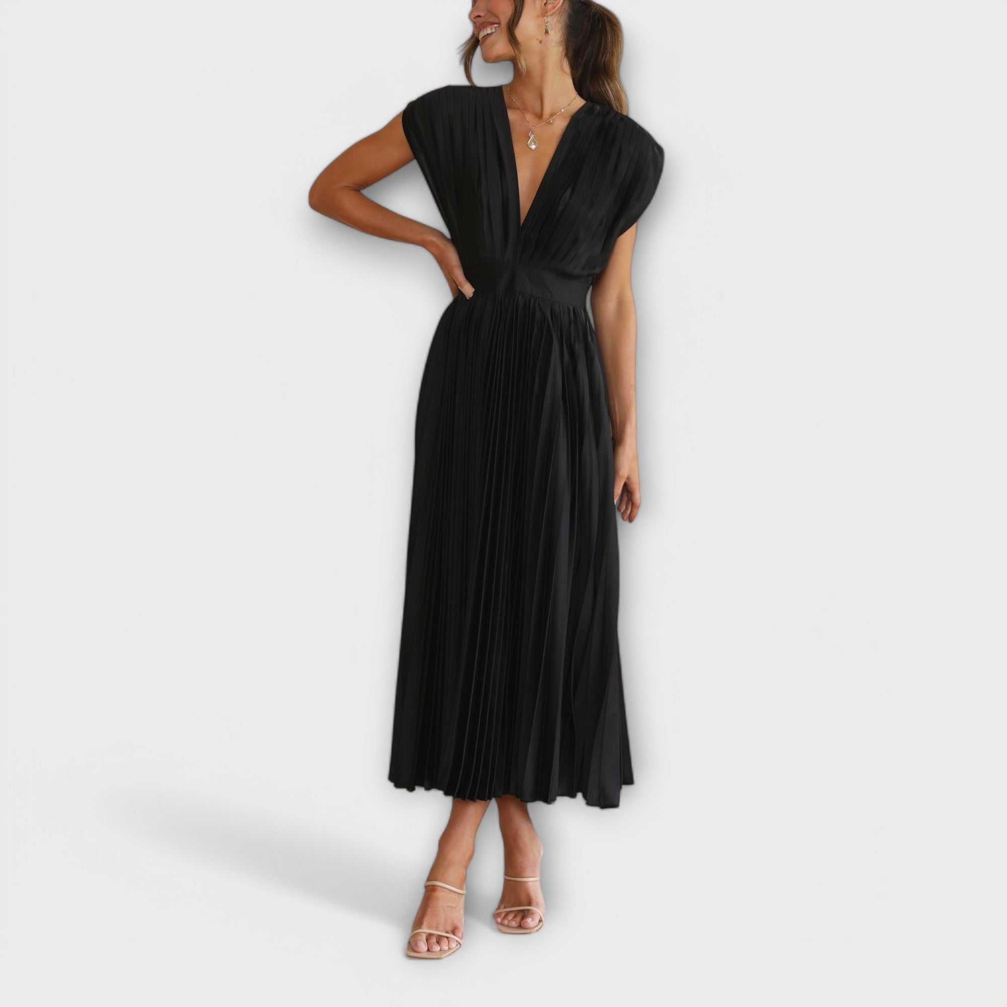 Maria - Stilvolles Plissee-Kleid