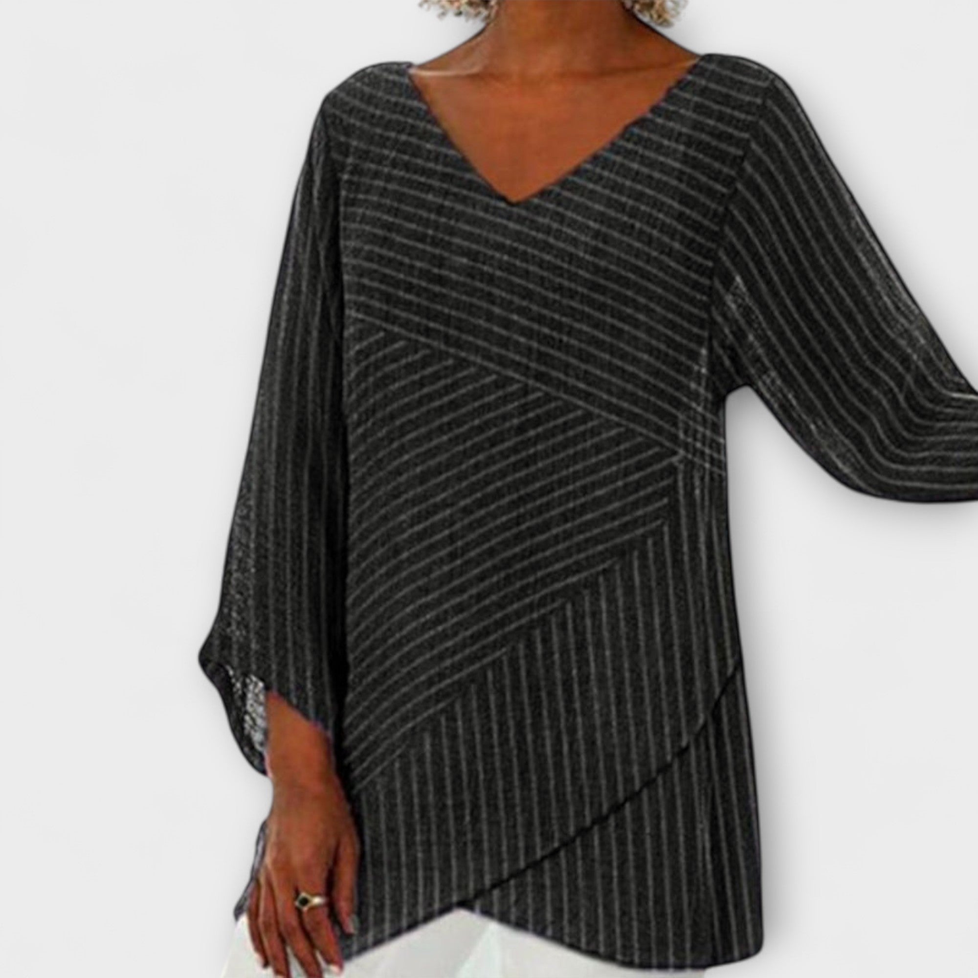 Penelope - Gestreiftes Drapiertes Top