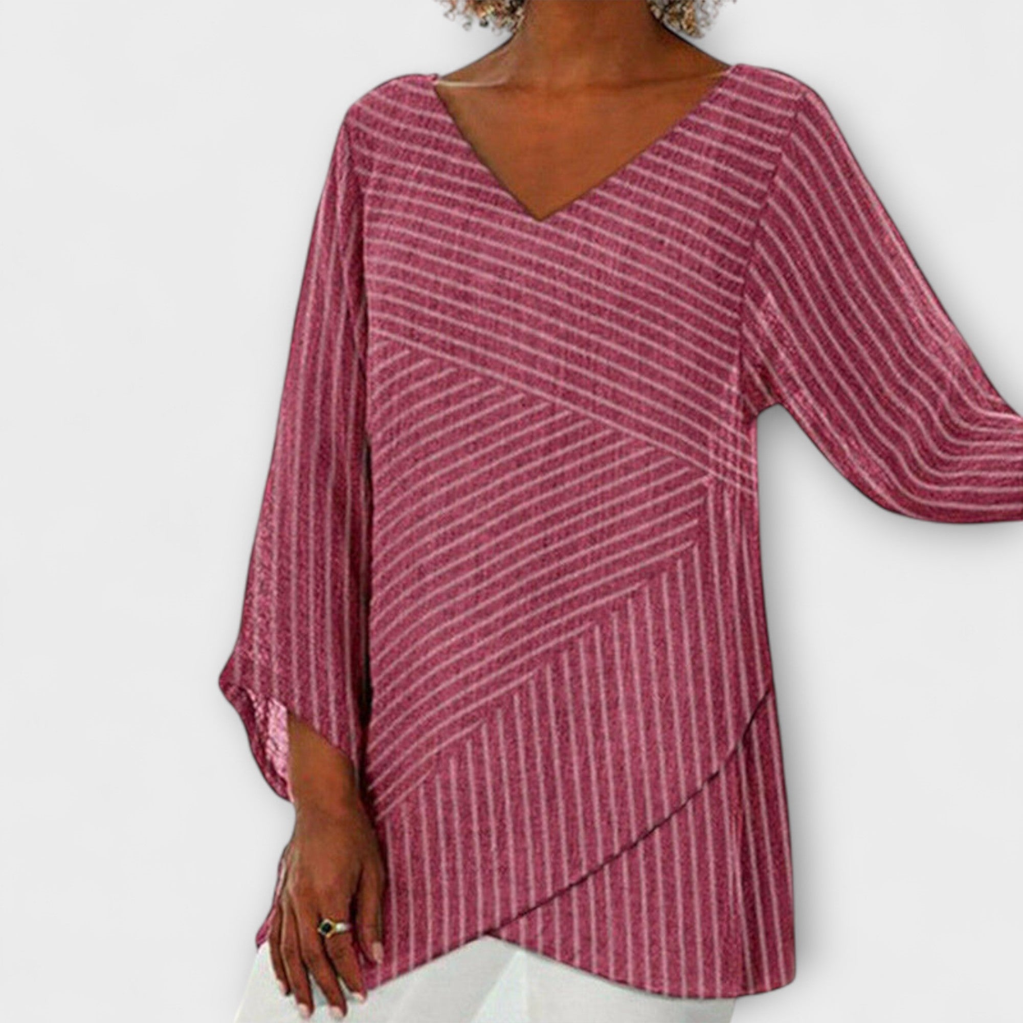 Penelope - Gestreiftes Drapiertes Top