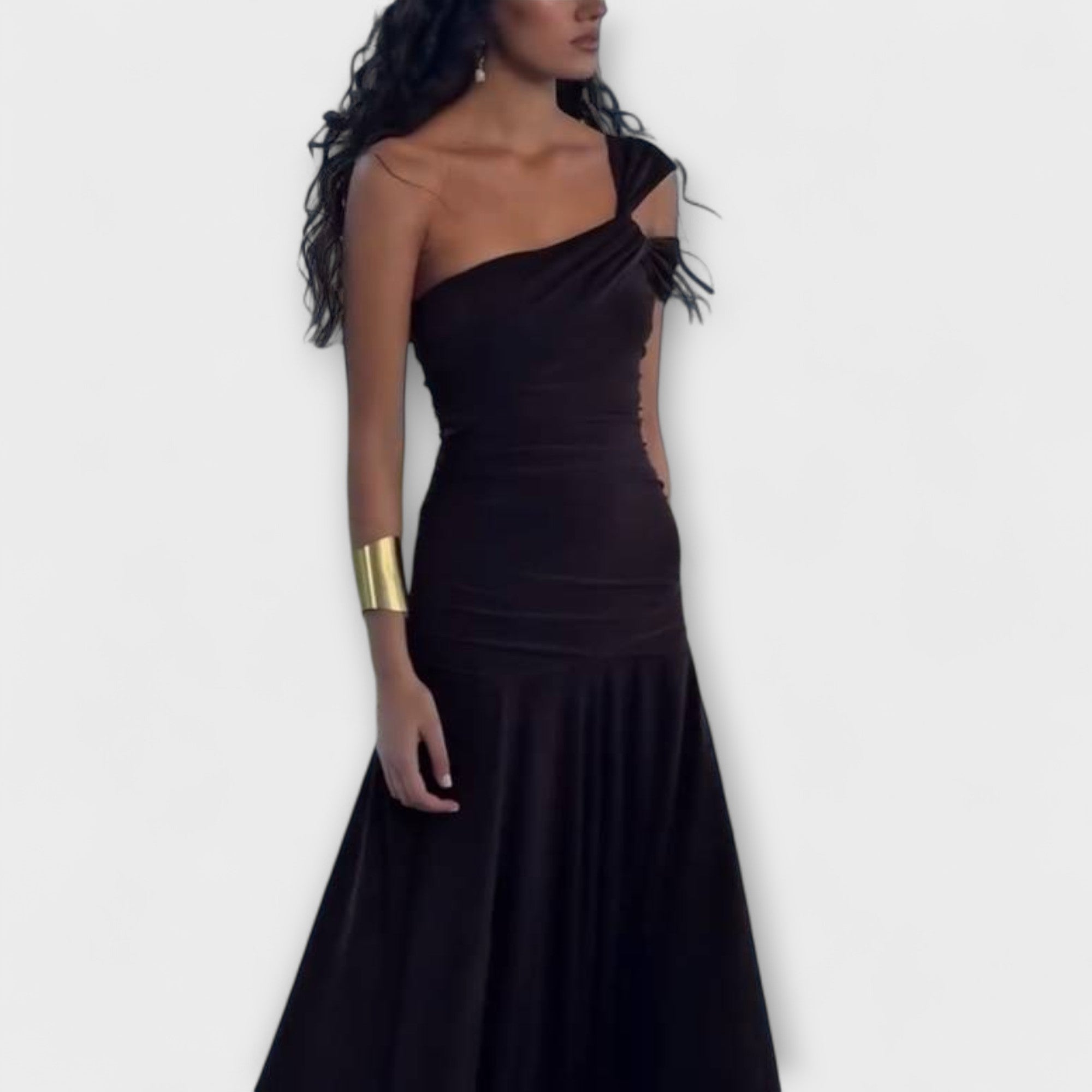 Margot - Off-Shoulder Figurbetontes Maxikleid