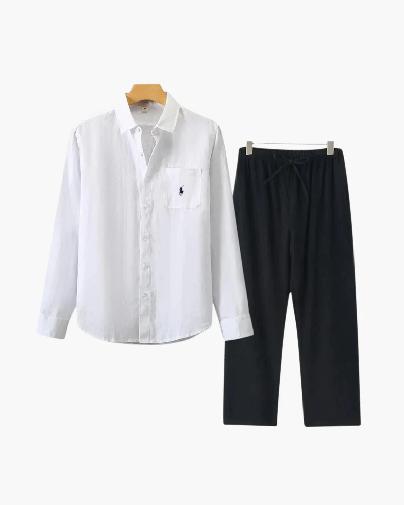 R. Ꮮаᴜгеn Leinenkombination (Langarmshirt)