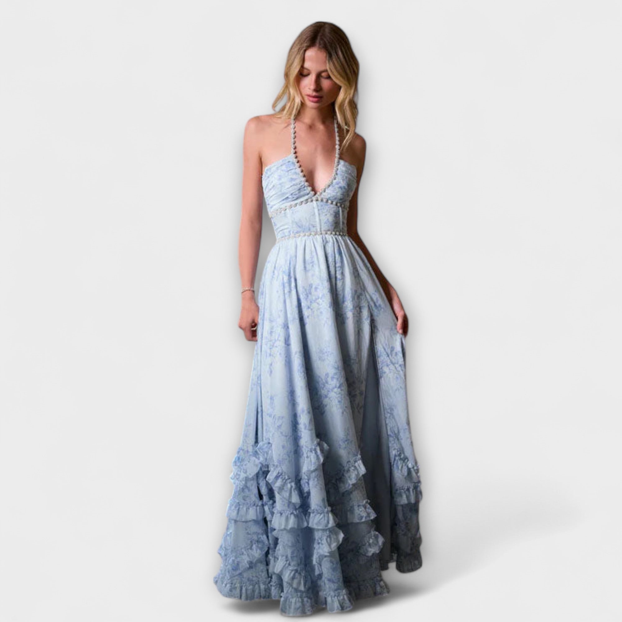 Luzie - Schickes Langfließendes Kleid