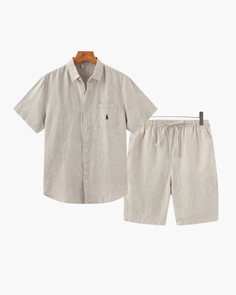 R. Ꮮаᴜгеn Leinen-Kombination (Shorts)