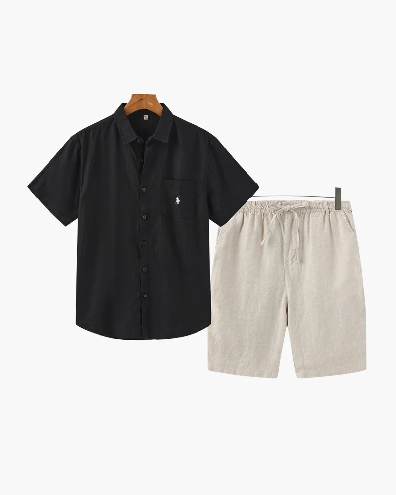 R. Ꮮаᴜгеn Leinen-Kombination (Shorts)