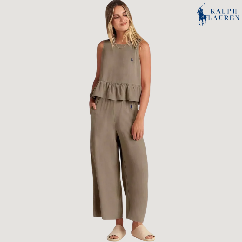 Ꮢalph Ꮮаᴜгеn Rüschenset aus zwei Teilen + Gratis Sonnenhut – Kaufe 1, bekomme 2