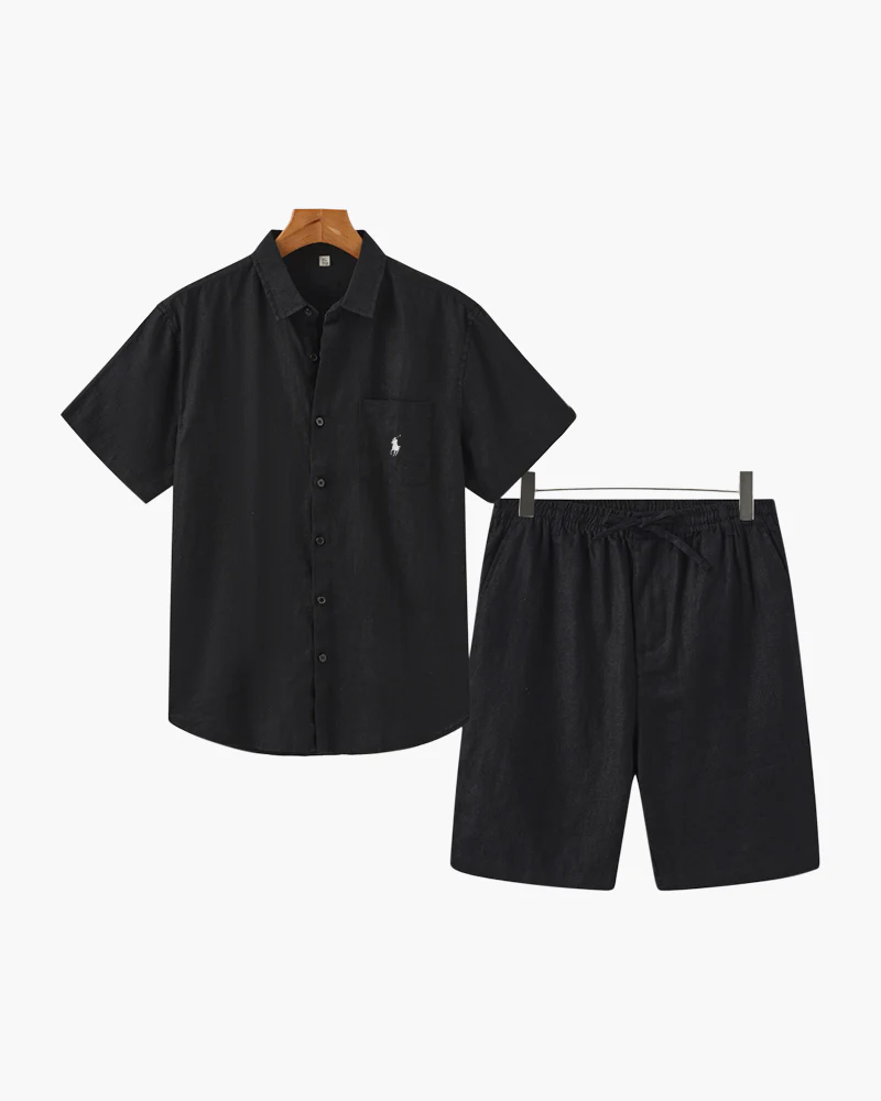 R. Ꮮаᴜгеn Leinen-Kombination (Shorts)