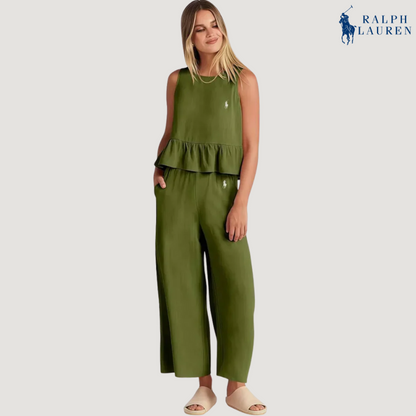 Ꮢalph Ꮮаᴜгеn Rüschenset aus zwei Teilen + Gratis Sonnenhut – Kaufe 1, bekomme 2
