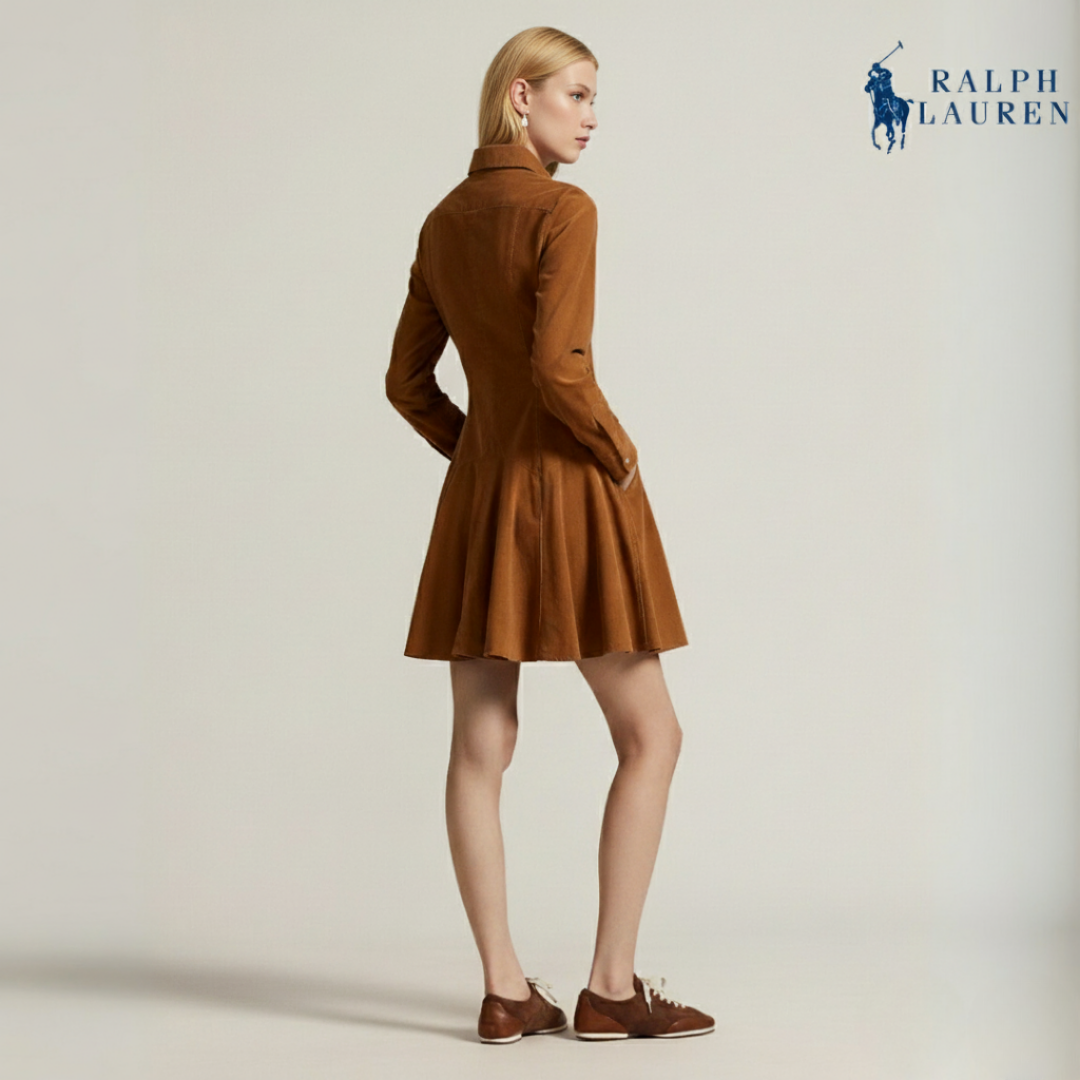 A-Linien-Hemdkleid aus Baumwollcord