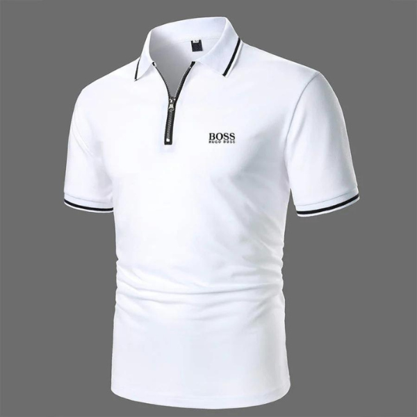Business Poloshirt mit Reißverschluss