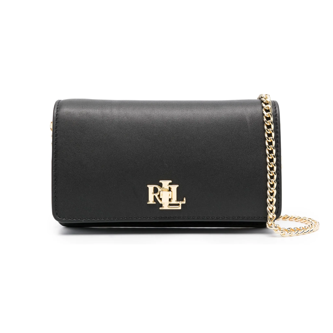 Ꮢalph Ꮮаᴜгеn Leder Umhängetasche mit Logo