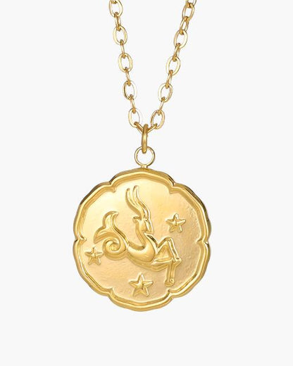 Zodiac Zeichen Halskette - Gold