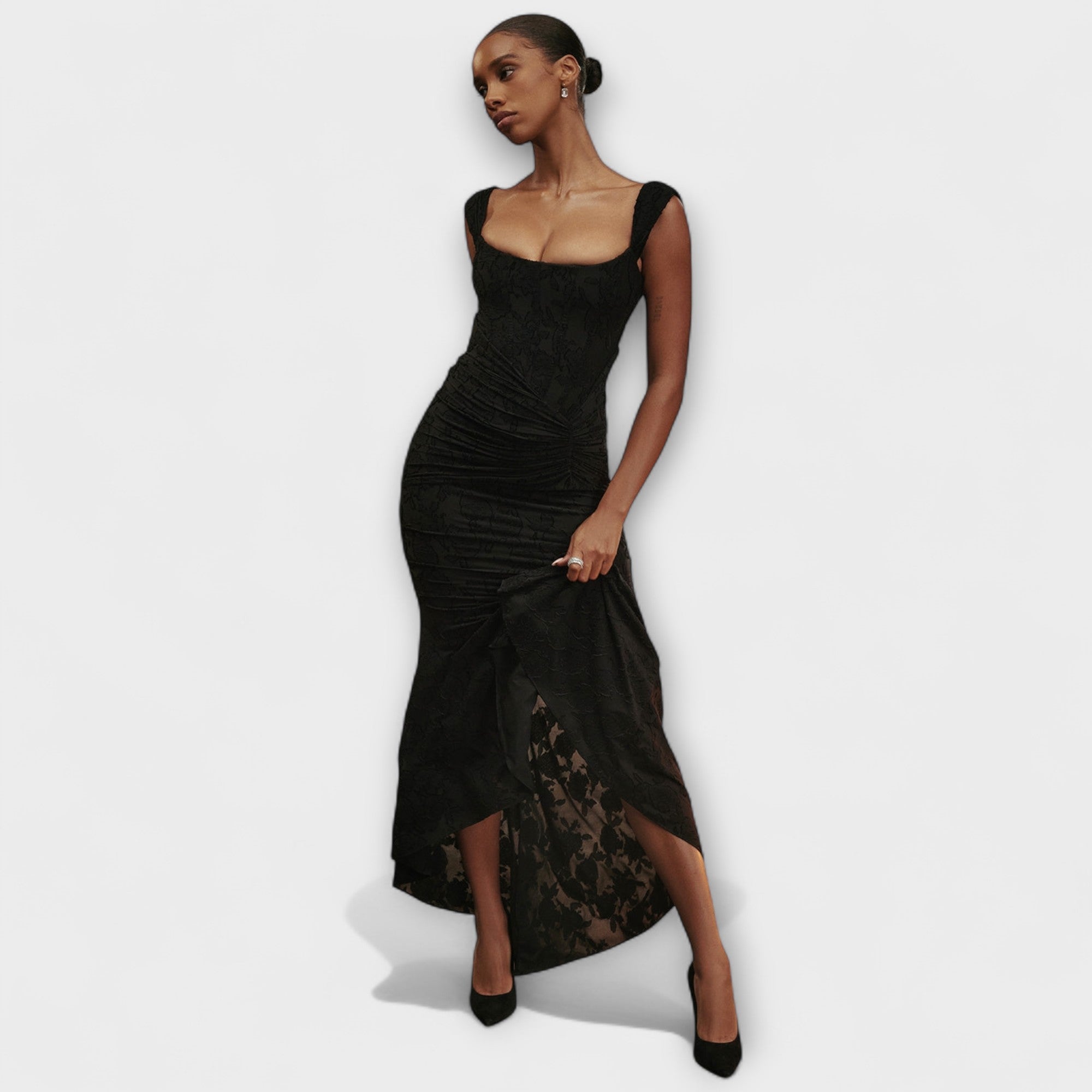Renske - Langes Kleid mit elegantem und raffiniertem Korsett